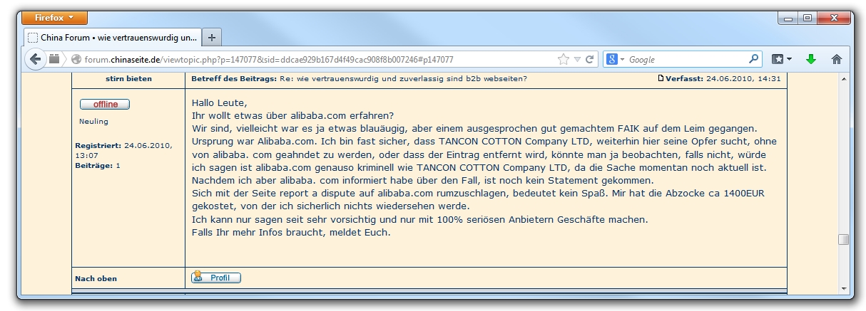Wahrheit über Alibaba