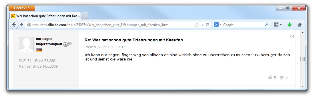 Wahrheit über Alibaba